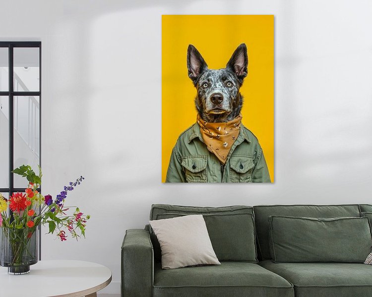 Voorbeeld van het werk in een kamer