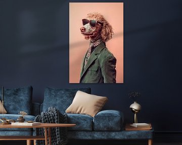 Krulhaar Retriever van Poster Art Shop