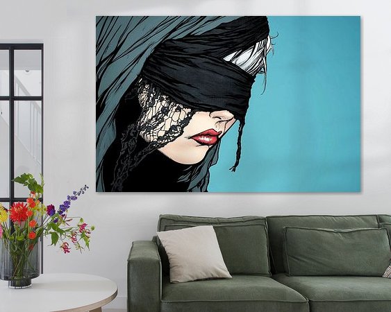 Voorbeeld van het werk in een kamer