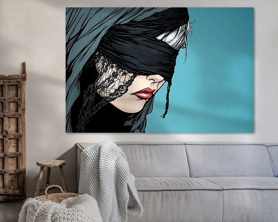 Voorbeeld van het werk in een kamer