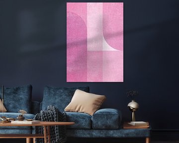 TW Living - Abstract art HANNA pink van TW living