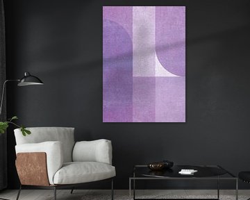 TW Living - Abstract art HANNA purple van TW living