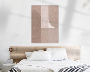 TW Living - Abstract art HANNA brown van TW living