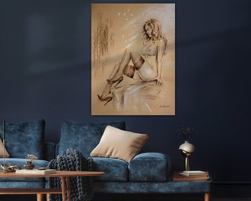 Sexy Girl mit schönen Brüsten und Strapsen von Marita Zacharias