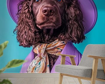 Ierse waterspaniël van Poster Art Shop