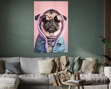 Mopshond van Poster Art Shop