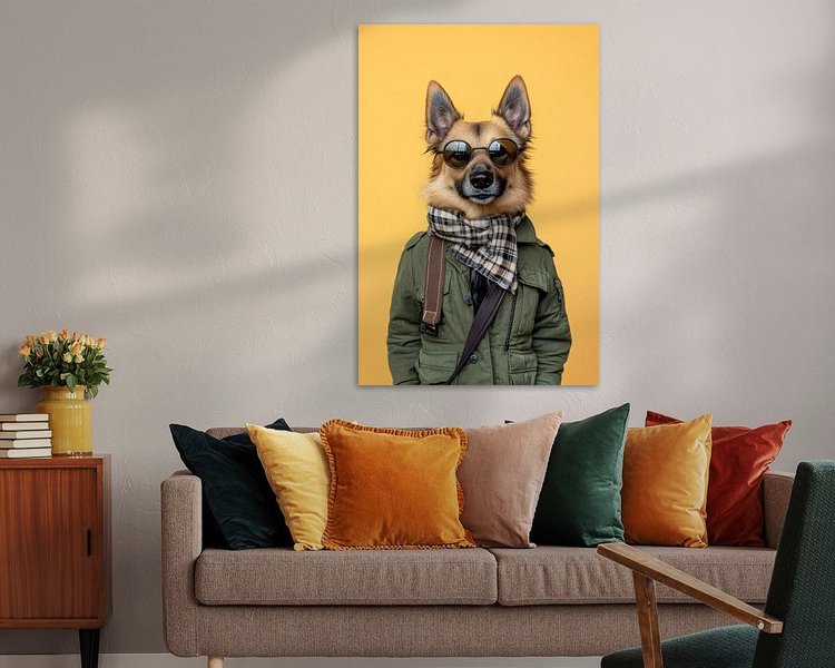 Voorbeeld van het werk in een kamer