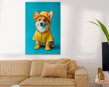 Pembroke Welsh Corgi van Poster Art Shop