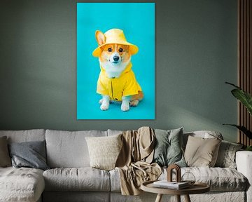 Pembroke Welsh Corgi van Poster Art Shop