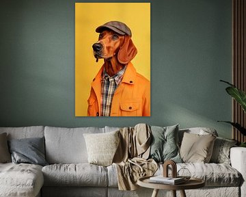 Redbone Coonhound by Poster Art Shop