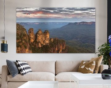 Three Sisters, Blaue Berge Australien von Chris van Kan