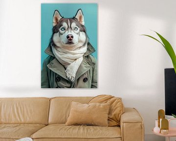 Siberische Husky van Poster Art Shop