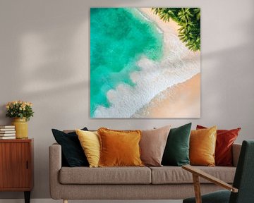 Tropisch paradijs aan zee van Poster Art Shop