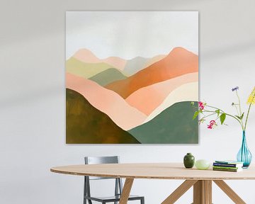 Gentle hills in pastel colours by Poster Art Shop