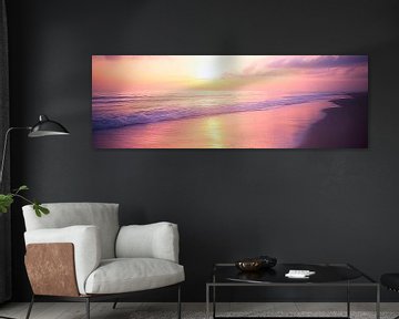 Dawn on the beach by Poster Art Shop