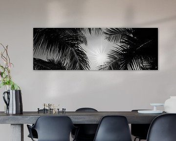 Sun rays through palm leaves by Poster Art Shop