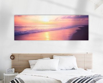 Dawn on the beach by Poster Art Shop