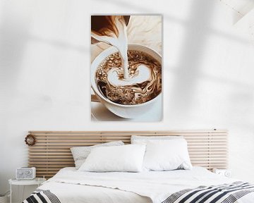 Koffiegenot in zachte tinten van Poster Art Shop