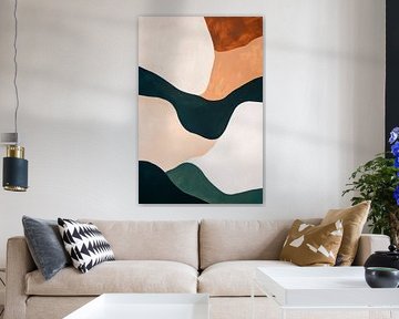 Zachte kleurenharmonie in golven van Poster Art Shop