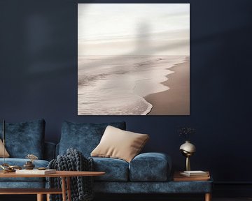 Zacht strand aan de horizon van Poster Art Shop