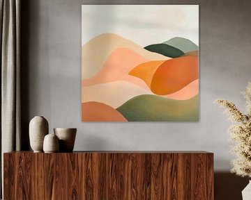Gentle hills in earthy tones by Poster Art Shop