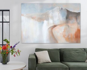 Zachte heuvels in de ochtendnevel van Poster Art Shop