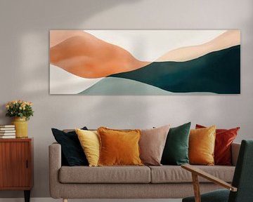 Zachte golven van kleur in de kamer van Poster Art Shop
