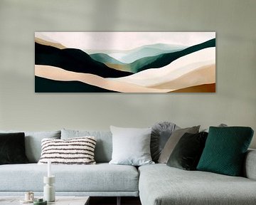 Sanfte Hügel unter wolkigem Himmel von Poster Art Shop