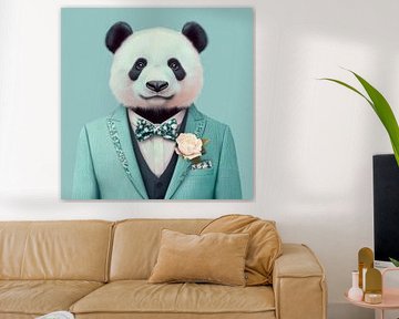 Chic panda in a suit by Poster Art Shop