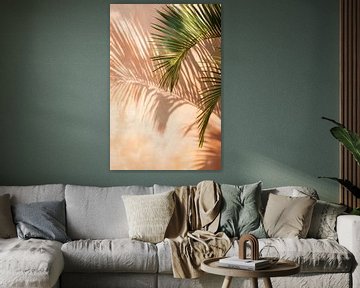 Schaduw van een palmblad van Poster Art Shop