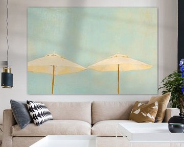 Zomerse rust onder parasols van Poster Art Shop