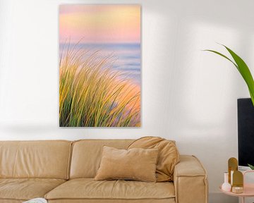 Coucher de soleil au bord de l'eau sur Poster Art Shop