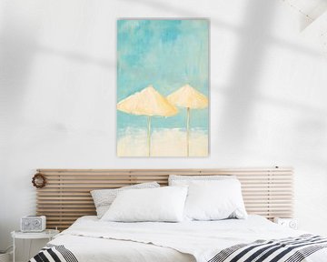 Strandparadijs onder parasols