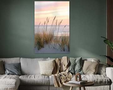 Strand en avondlucht in harmonie van Poster Art Shop