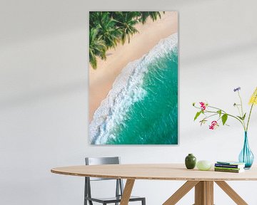 Tropical beach dream with palm trees by Poster Art Shop