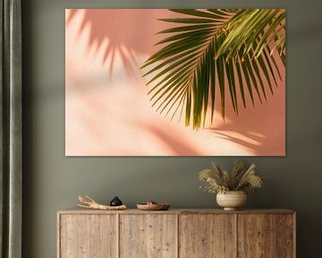 Tropische bladeren en zachte schaduwen van Poster Art Shop