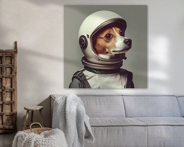 Ruimtehond op avontuur van Poster Art Shop