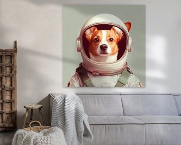 Het ruimteavontuur van een hond van Poster Art Shop