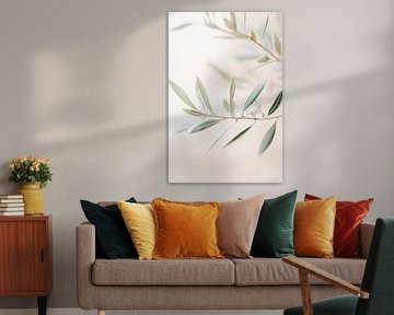Delicate olive leaves in the light by Poster Art Shop