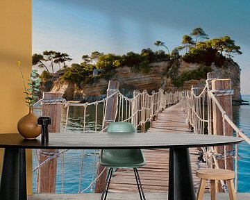 Brücke zur Insel Kameo, Zakynthos, Griechenland von Eline Doornbos