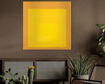 Josef Albers - Hommage an das Quadrat, orange, gelb, hohe Auflösung von Vivanne