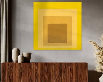 Josef Albers - Hommage an das Quadrat, gelb, braun, hohe Auflösung
