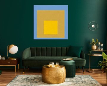 Josef Albers - Hommage an das Quadrat, blau, gelb, hohe Auflösung