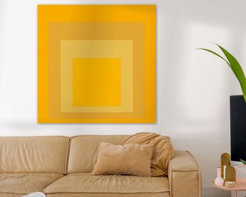 Josef Albers - Hommage an das Quadrat, gelb, golden, hohe Auflösung