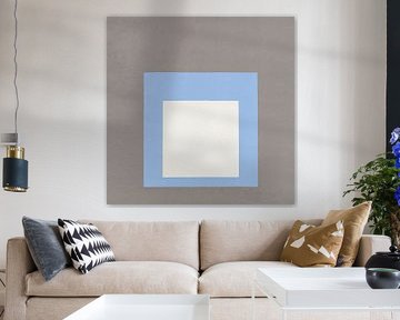Josef Albers - Hommage an das Quadrat, grau, blau, weiß, hohe Auflösung