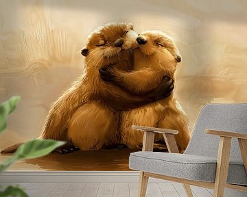 Otters Liefde Kunst van Blikvanger Schilderijen