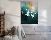 Voorbeeld van het werk in een kamer