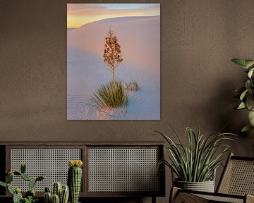 Zonsondergang in White Sands National Park van Henk Meijer Photography