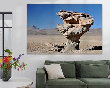 The Stone Tree: Natural Sculpture in the Salar d'Uyuni Desert by Frank Photos