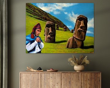 Moai op Chili Paaseiland von Paul Meijering